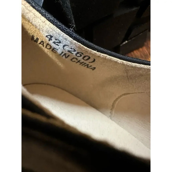 NWT Dadawen Women's 42/ Size 9 Black Leather Mary Jane Dress Oxford Pump Heels - Picture 3 of 9